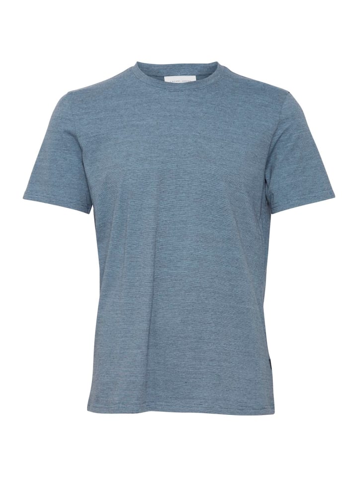 Rundhals Basic T-Shirt Meliert CFThor in Blau