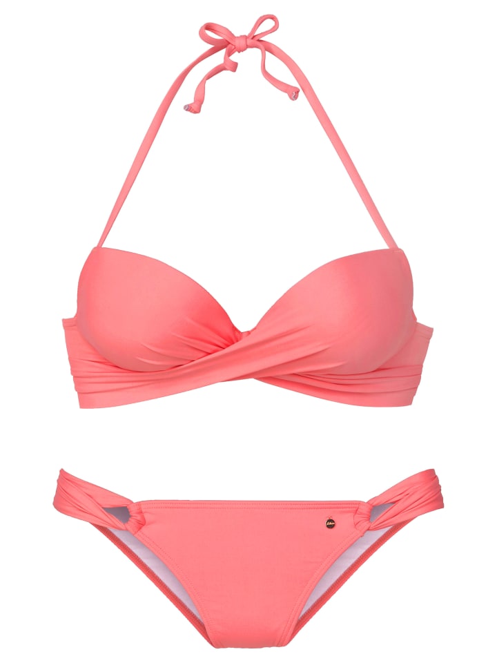 Push-Up-Bikini in peach