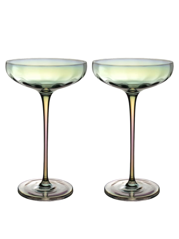 Martini Cocktail Glas 140ml in 2x 140ml Regenbogen Schimmer