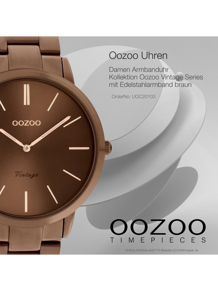 Oozoo Armbanduhr Oozoo Vintage Series braun groß (ca. 42mm) günstig kaufen  | limango