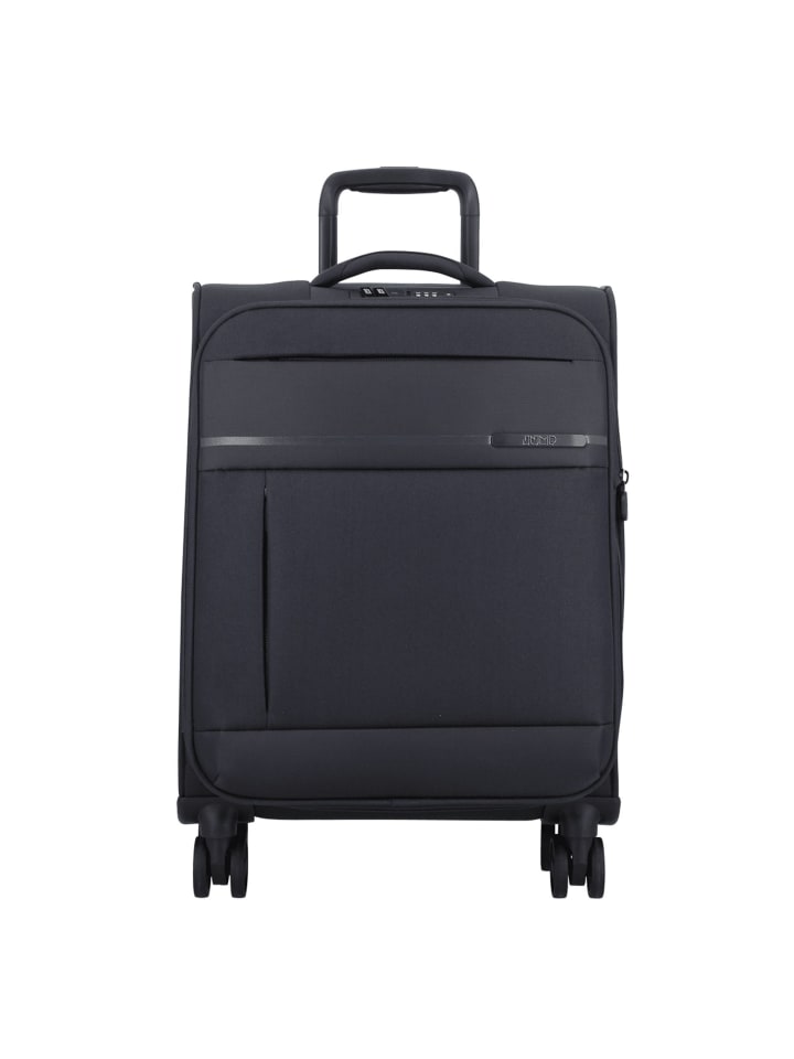 Monthélys 4 Rollen Kabinentrolley 55 cm mit Dehnfalte dark blue
