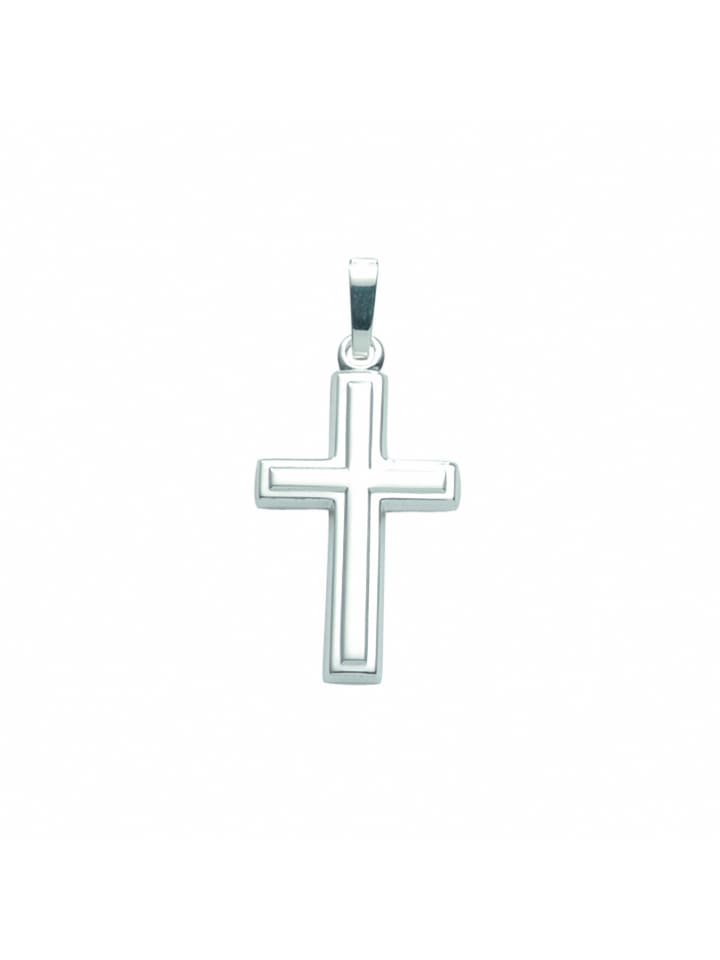Damen & Herren 925 Silber Kreuz Anhänger in silber