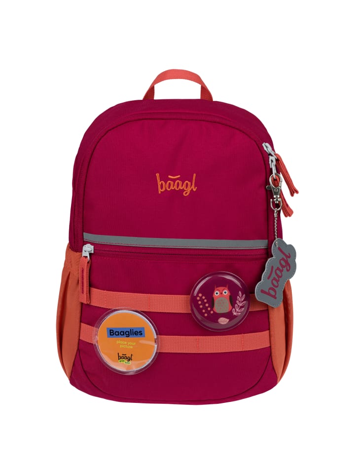Rucksack Buddy in Rot Eule - 25x35x12cm