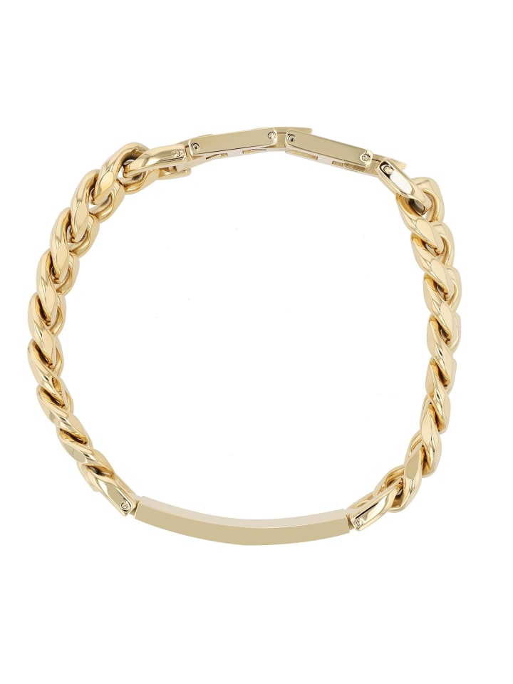 Unisex Armband – Panzerarmband aus Edelstahl 21 cm in gold