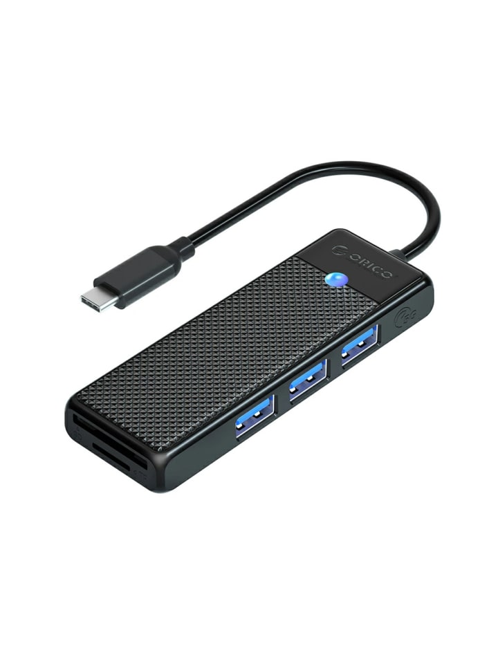 PAPW3AT-C3 USB-Hub mit 4 Anschlüssen (3x USB-A 3.0) und microSD/SD-Kartenleser