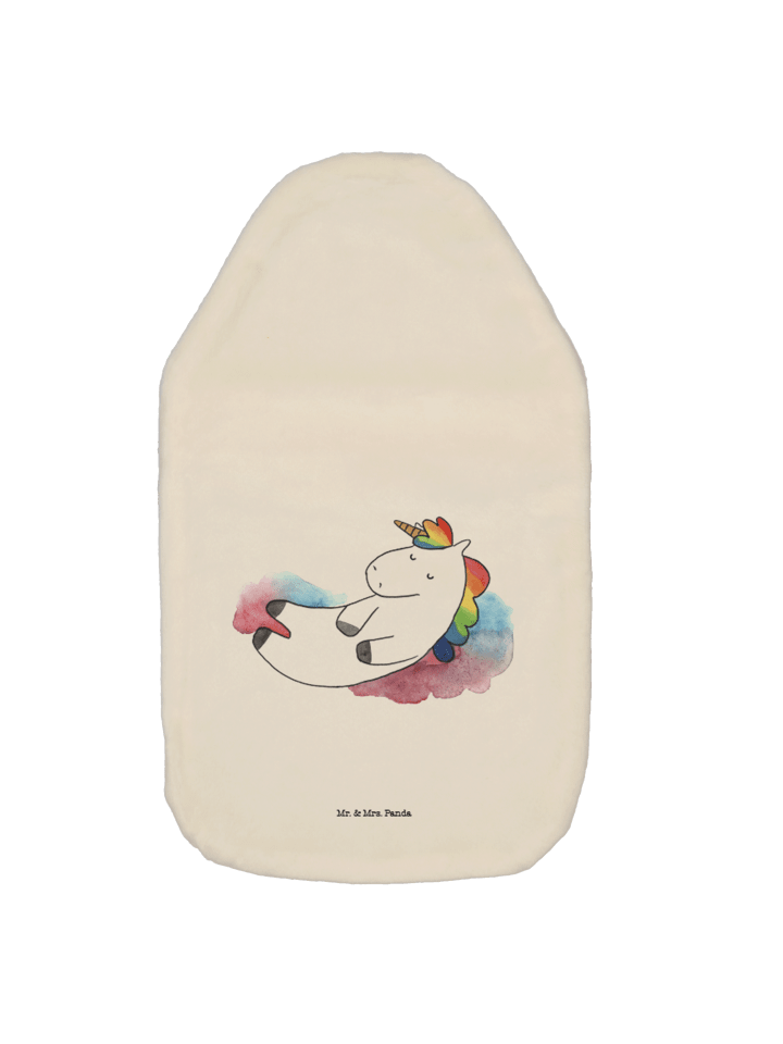 Wärmflasche Einhorn Wolke 7 ohne Spruch in Weiß