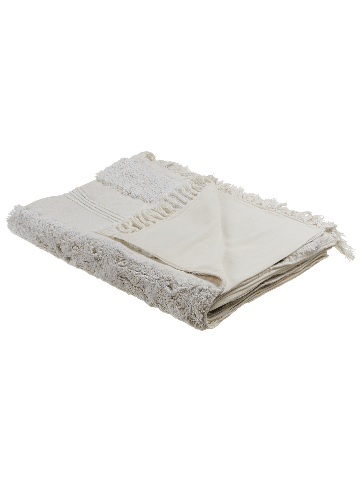 Kuscheldecke RAEBARELI in Beige - (W) 130 x (H) 1 x (L) 180 cm