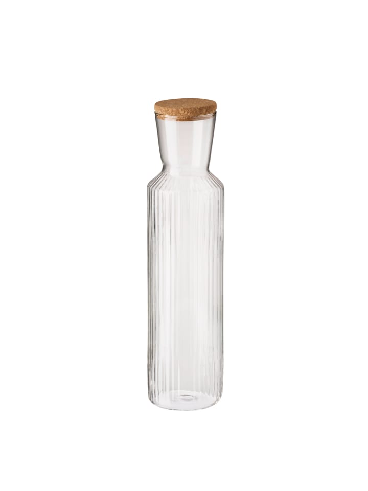 Glaskaraffe in transparent, Ø 9 cm, H: 35 cm, 1,5 Liter, Glas