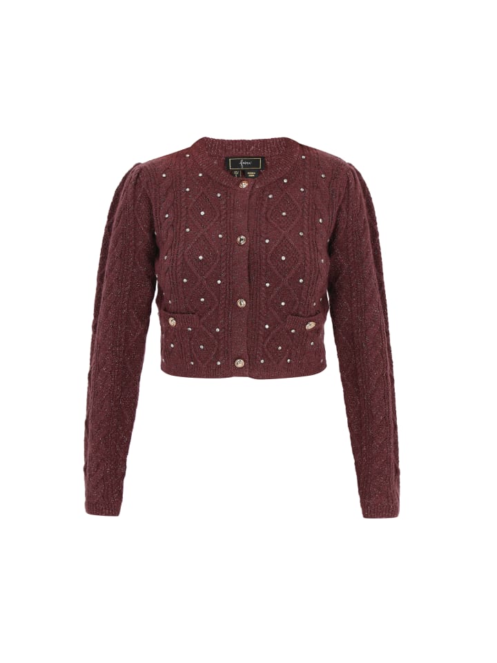 Women Cardigan in burgundy