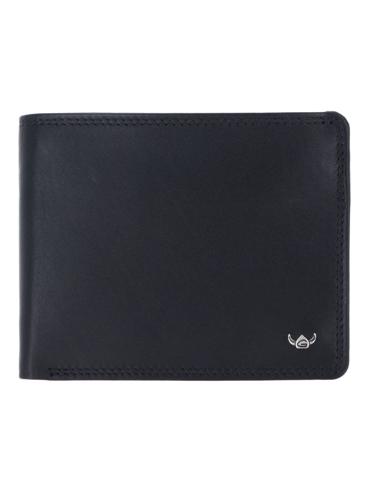 Polo Geldbörse RFID Schutz Leder 12.5 cm schwarz