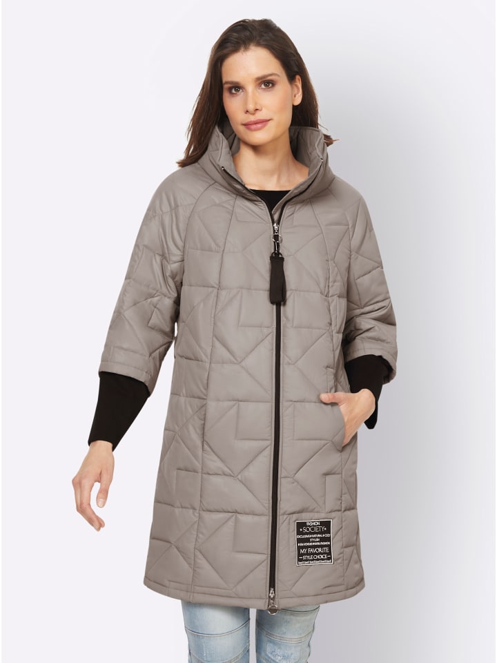 Kurzmantel in taupe