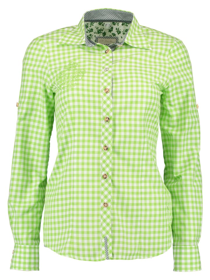 Trachtenbluse Odibe in giftgrün