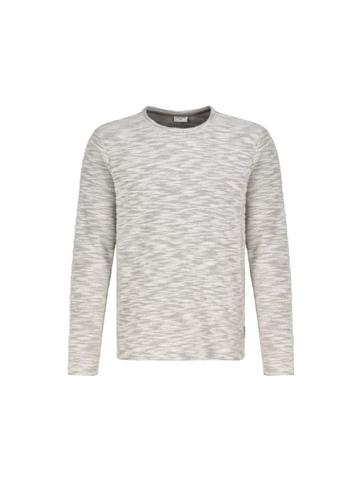 Langarmshirt in slate grey-offwhite