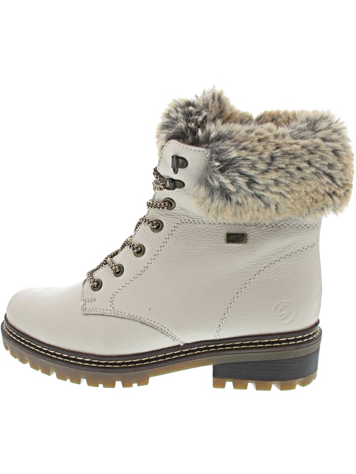 Schnürstiefel Beige