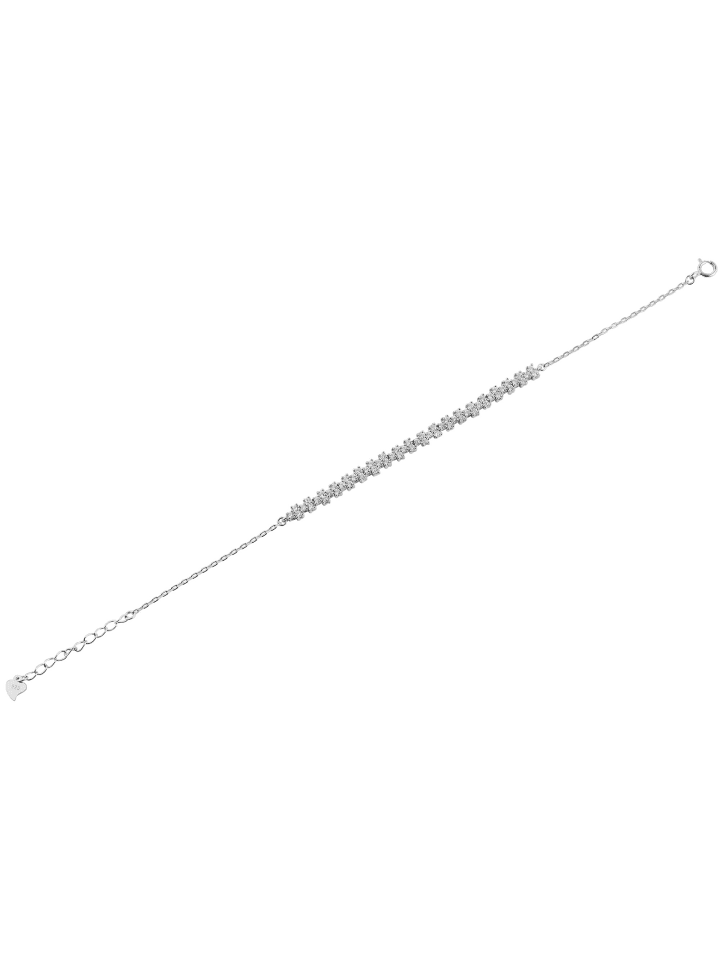 Damen Armband aus 925 Silber 17+3 cm in silber