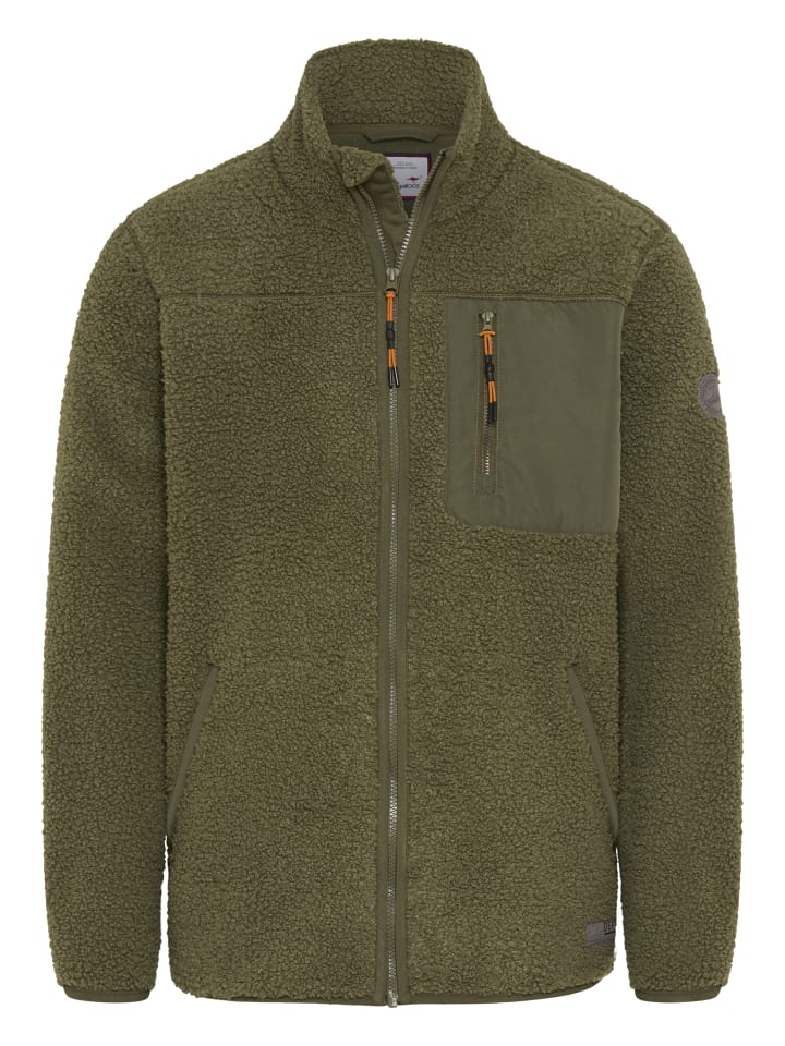Fleecejacke in dunkel grün