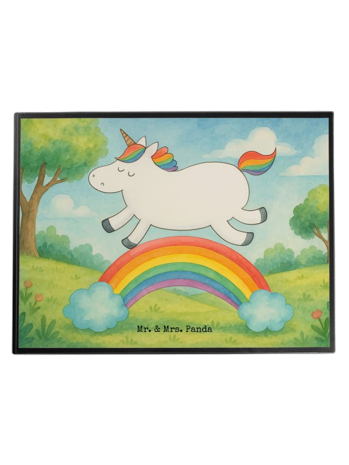 Schreibauflage Einhorn Regenbogen Design ohne S... in Weiß