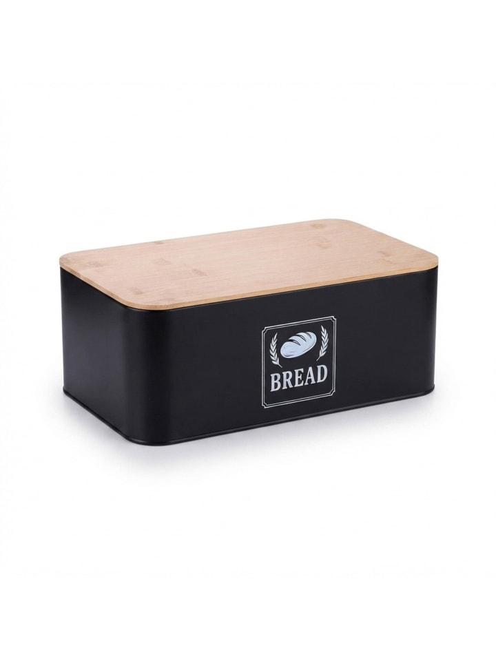 Brotkasten in Schwarz - (B)33 x (H)13,5 x (T)19 cm