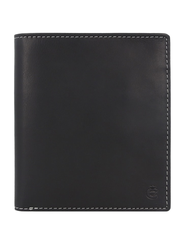 Dallas Geldbörse RFID Schutz Leder 12 cm schwarz