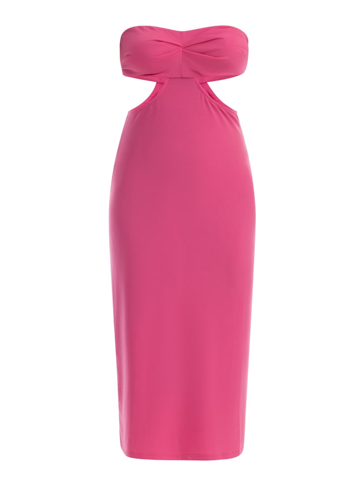 Damen Midikleid Mit Cut-Outs in Pink