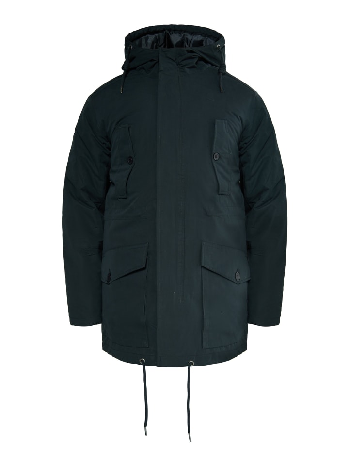 Herren Wattierter Anorak in Schwarz