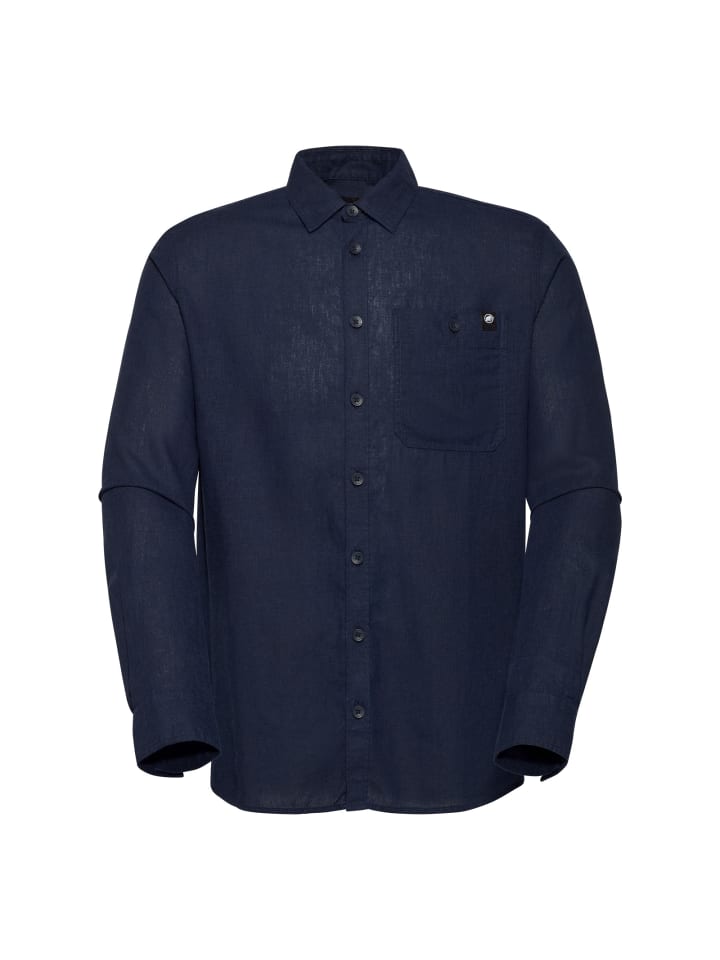 Langarmhemd in Navy