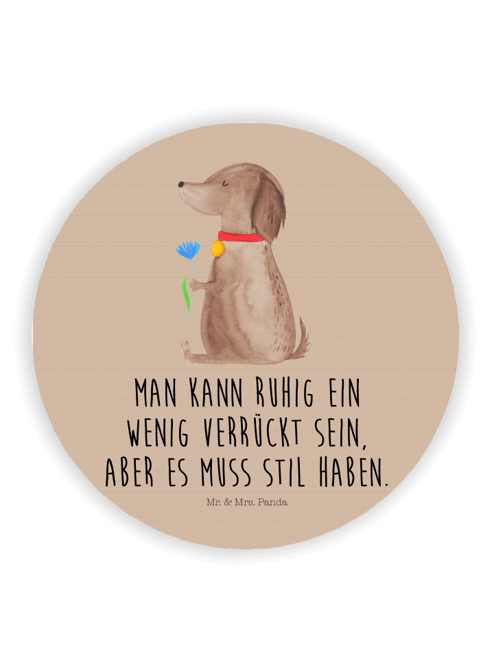 Magnet Hund Blume mit Spruch in Hundeglück