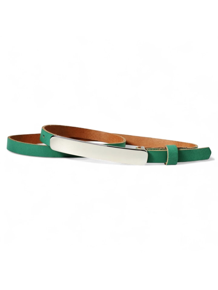 Ledergürtel in Jade