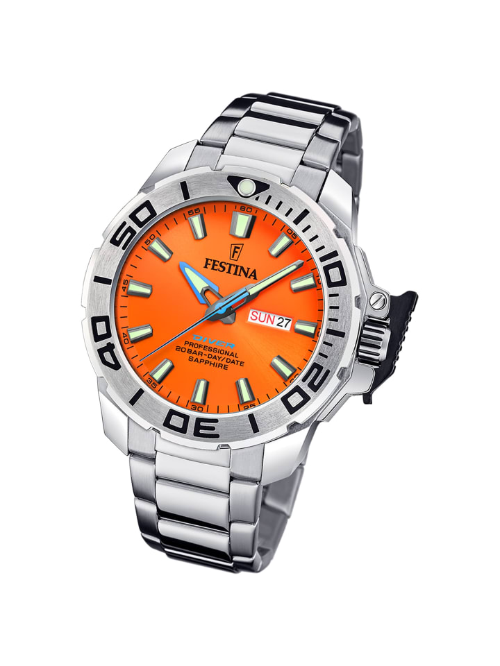 Analog-Armbanduhr Festina The Originals silber extra groß (ca. 46mm)