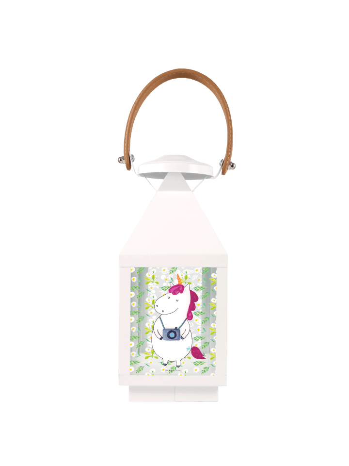 Kerzenhalter Einhorn Fotograf ohne Spruch in Transparent