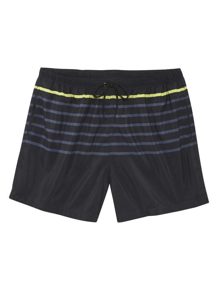 Badeshorts in schwarz-grau