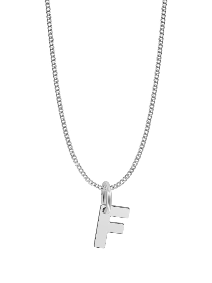 Unisex Anhänger – Buchstabe N Buchstabenanhänger aus 925 Silber in silber