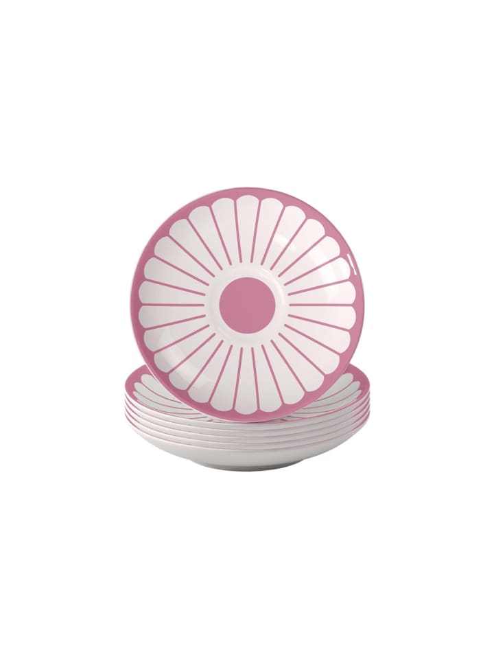 6er Set Espressountertassen Fleur Couleur in Cassis ø 11,7 cm