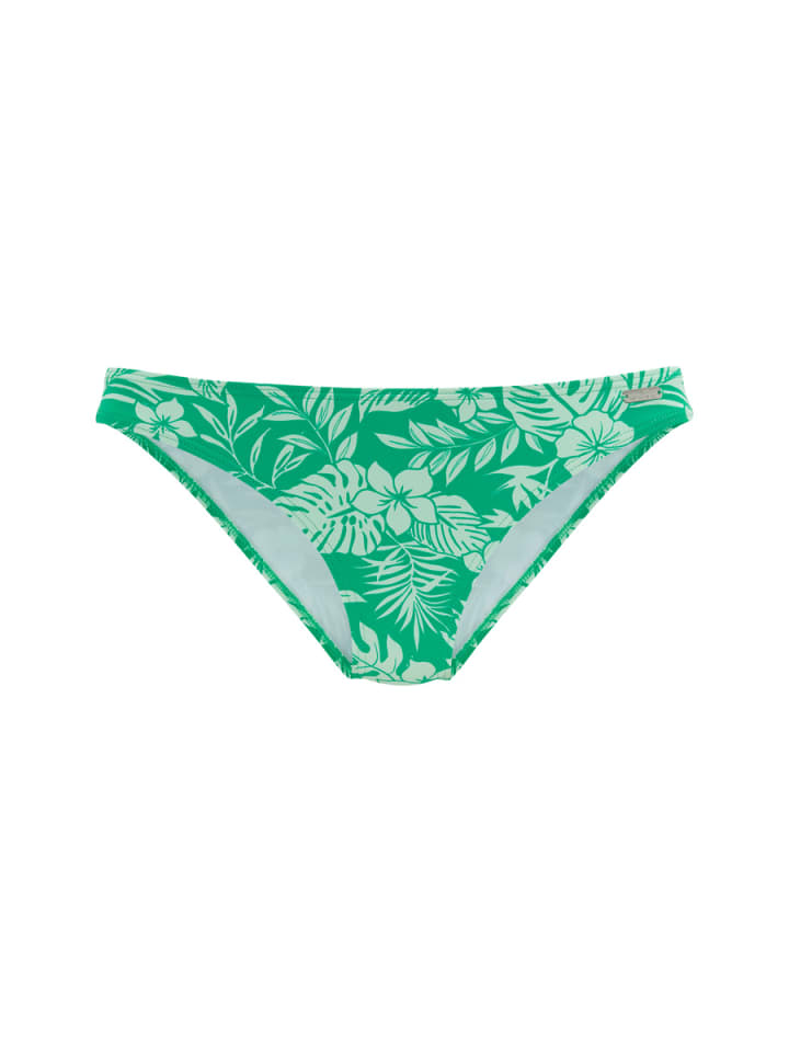 Bikini-Hose in grün bedruckt