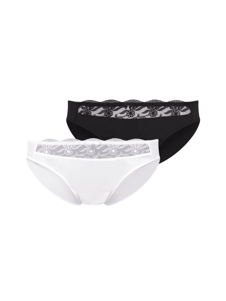 Slip in schwarz+weiß