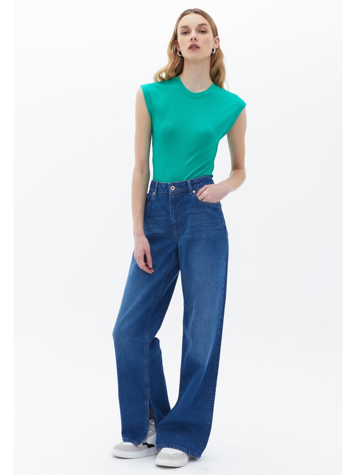Röhrenhose MID BLUE DENIM
