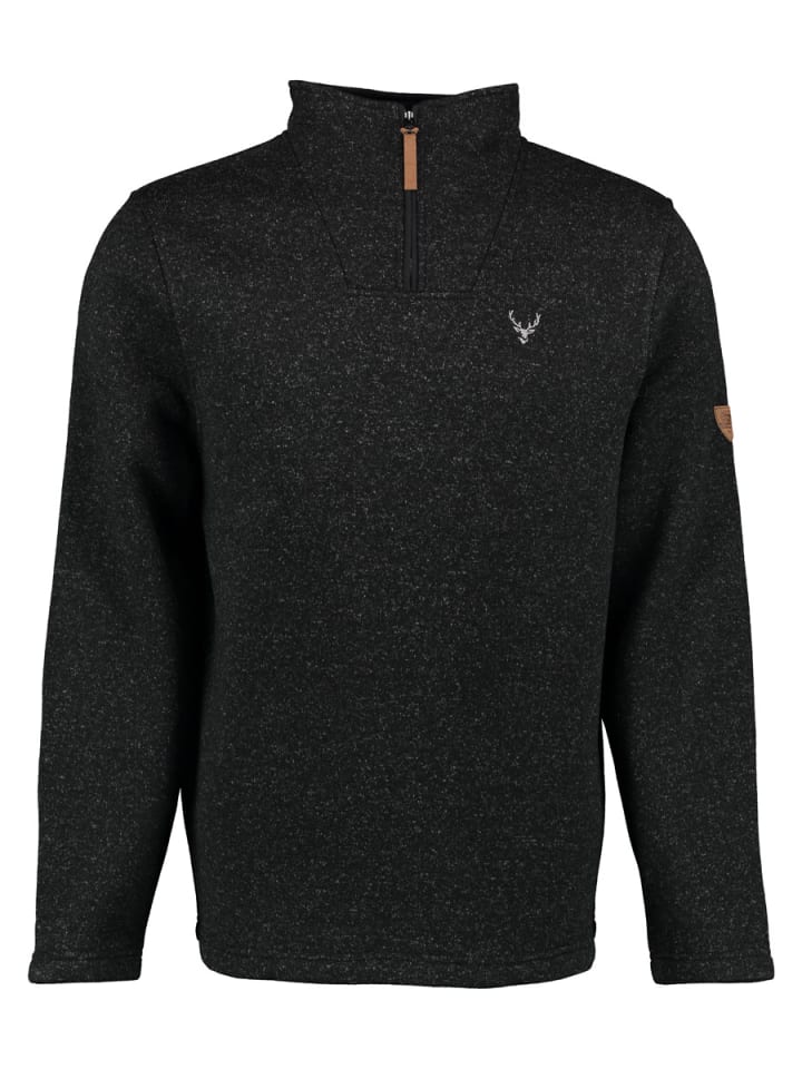 Strickfleece-Pullover Wukom in anthrazit
