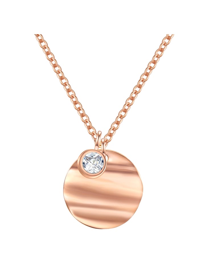 Halskette aus Edelstahl mit Zirkonia in roségold