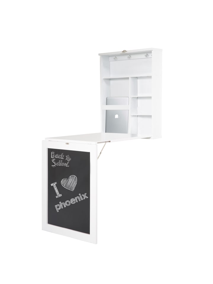 York - Klapptisch, Schreibtisch, weiss B/H/T: 75.5x149x60cm