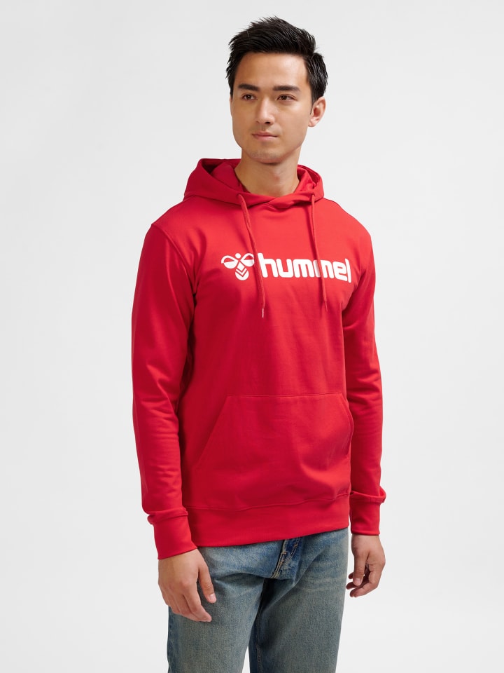 Verstellbare Taille Kapuzenpullover Hmlgo Erwachsene in TRUE RED