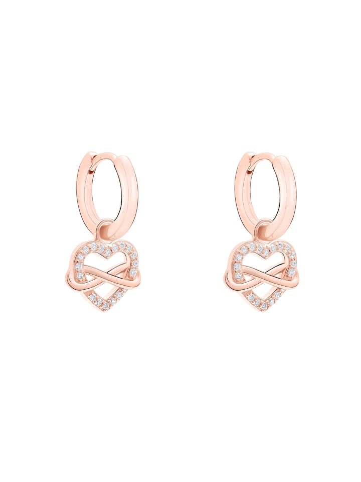 Creolen Infinity Heart in roségold