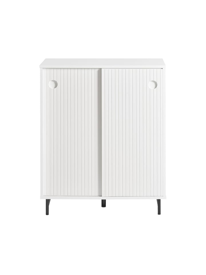 Schuhschrank in Reinweiß - (W) 37 x (H) 87 x (L) 70 cm