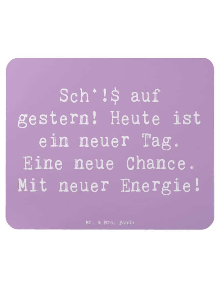 Mauspad Spruch Selbstzweifel Neuanfang mit Spruch in Lavendeltraum