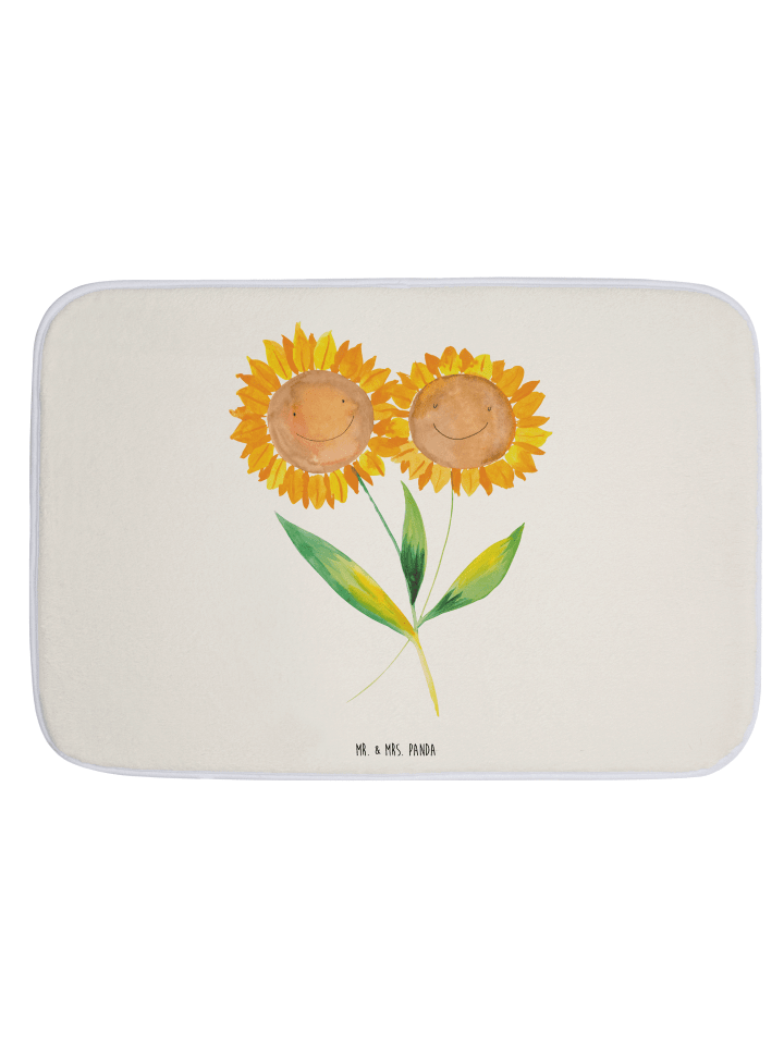 Badläufer Blume Sonnenblume ohne Spruch in Weiß