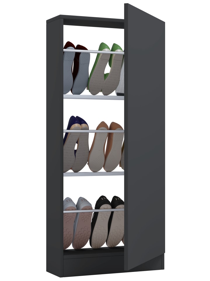 Holz Schuhschrank Schuhkommode Fulisa L in Anthrazit