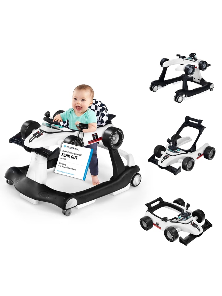 4 in 1 Lauflernwagen in Weiß