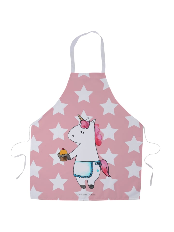 Kellnerschürze Einhorn Muffin ohne Spruch in Rot Pastell