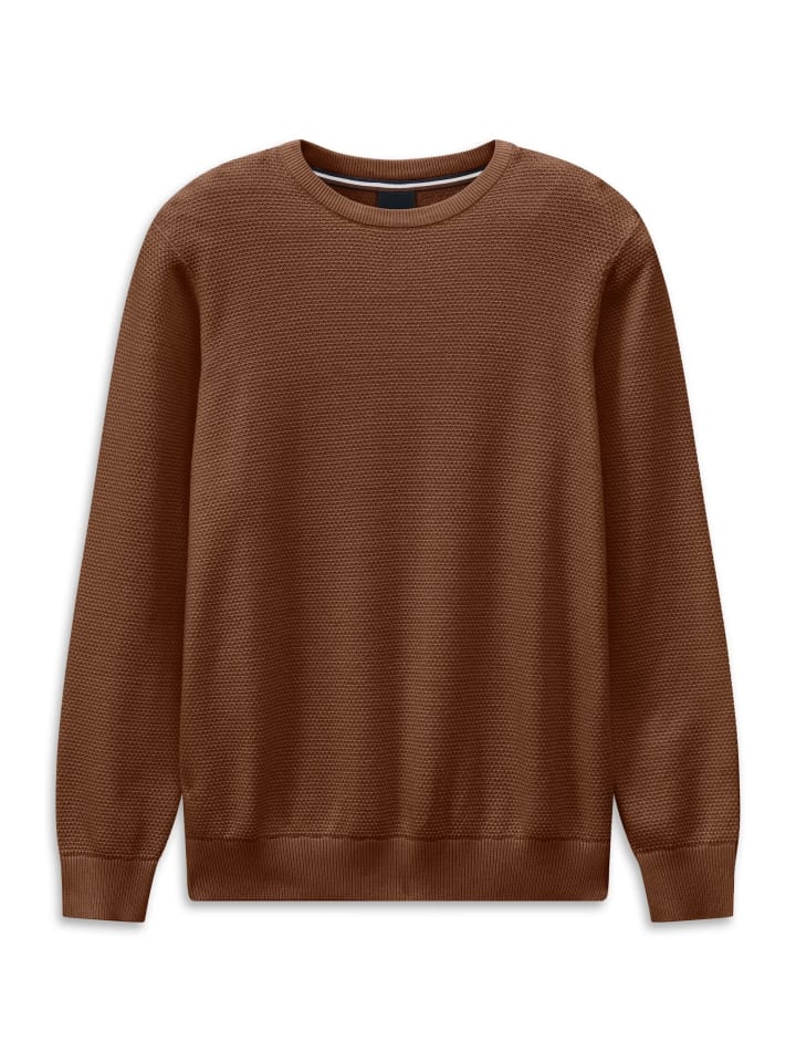 Pullover Rundhals in 70-braun