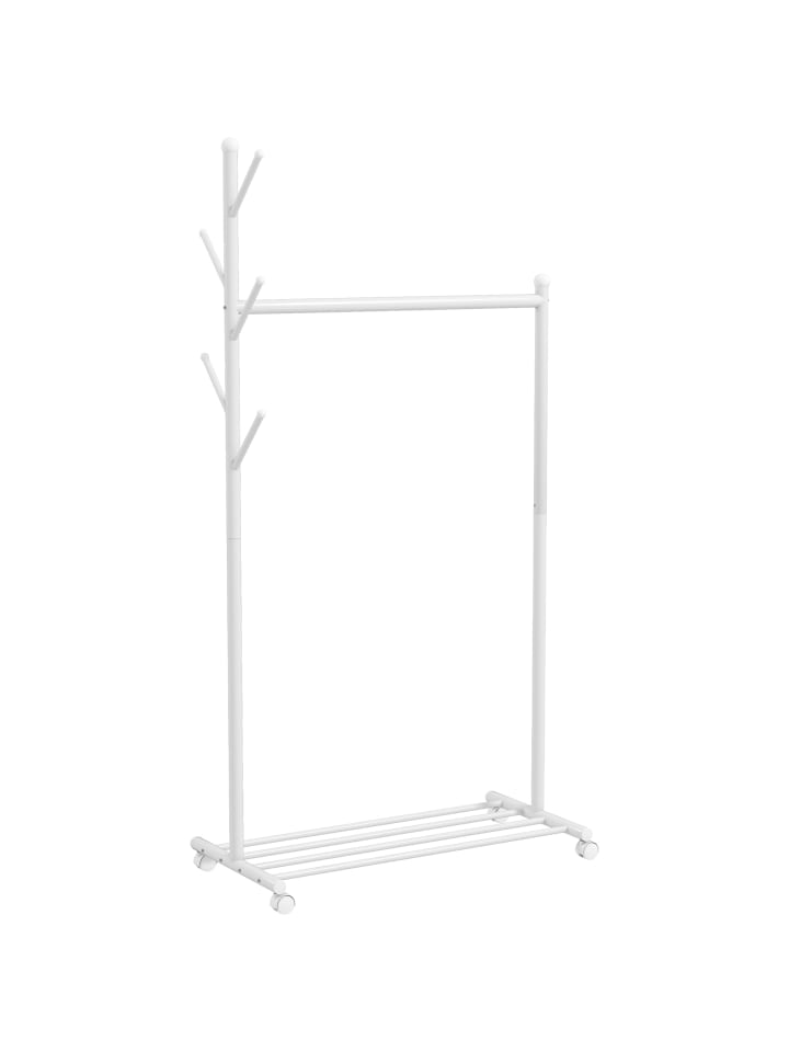 Garderobenständer in Weiß 68L x 43B x 171H cm