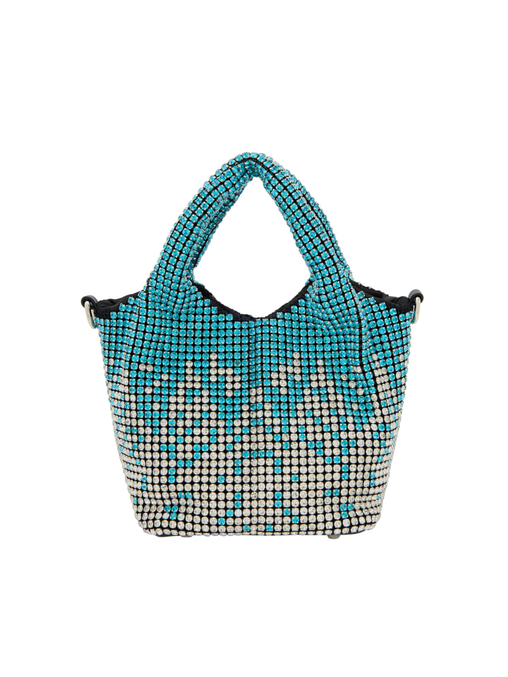 Women Handbag in Turquoise Silver
